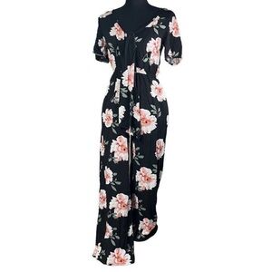 Floral Black Maxi Dress